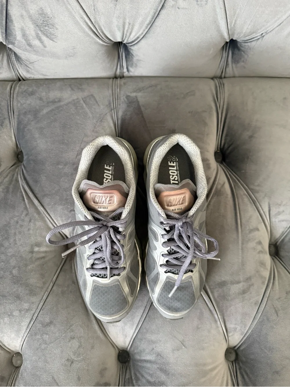 Vintage Y2K Nike Air Max Women's Gray Athletic Sneakers